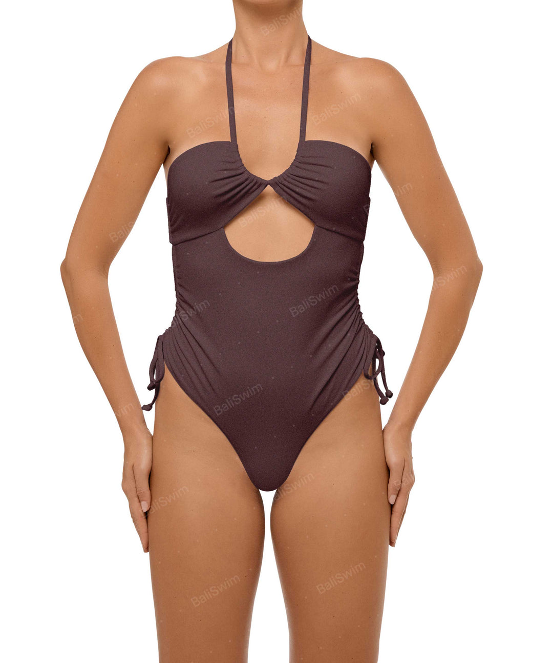 BSWS-S64 Peek a Boo Halter One Piece