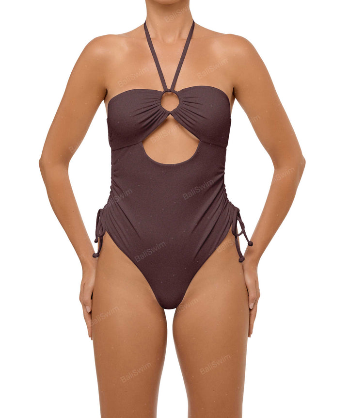 BSWS-S64 Peek a Boo Halter One Piece
