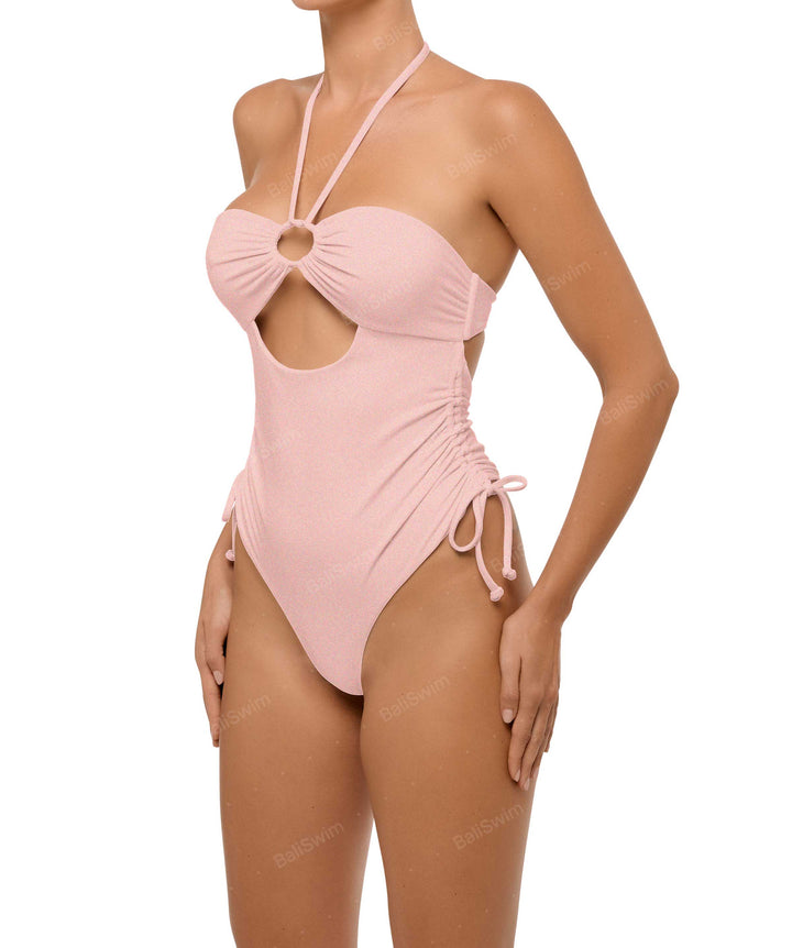 BSWS-S64 Peek a Boo Halter One Piece
