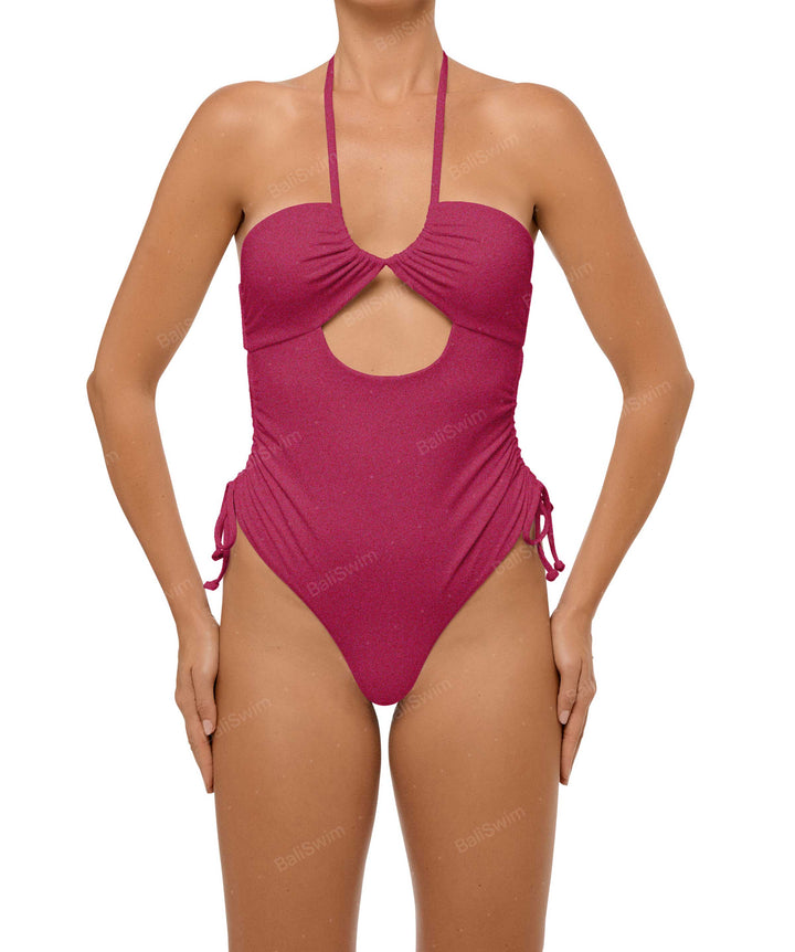 BSWS-S64 Peek a Boo Halter One Piece