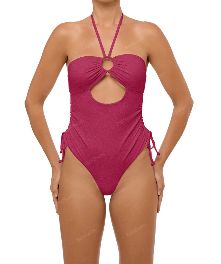 BSWS-S64 Peek a Boo Halter One Piece