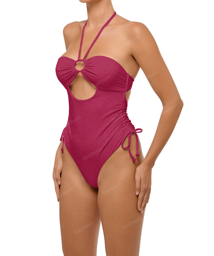 BSWS-S64 Peek a Boo Halter One Piece