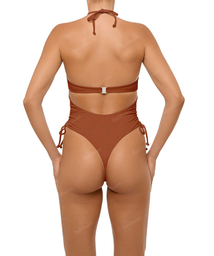 BSWS-S64 Peek a Boo Halter One Piece