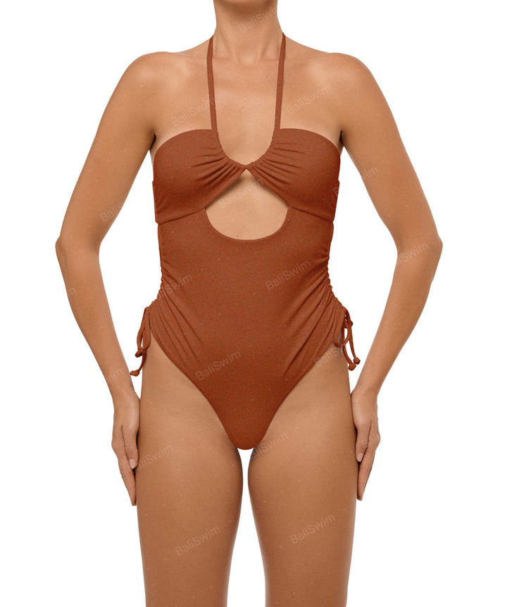 BSWS-S64 Peek a Boo Halter One Piece