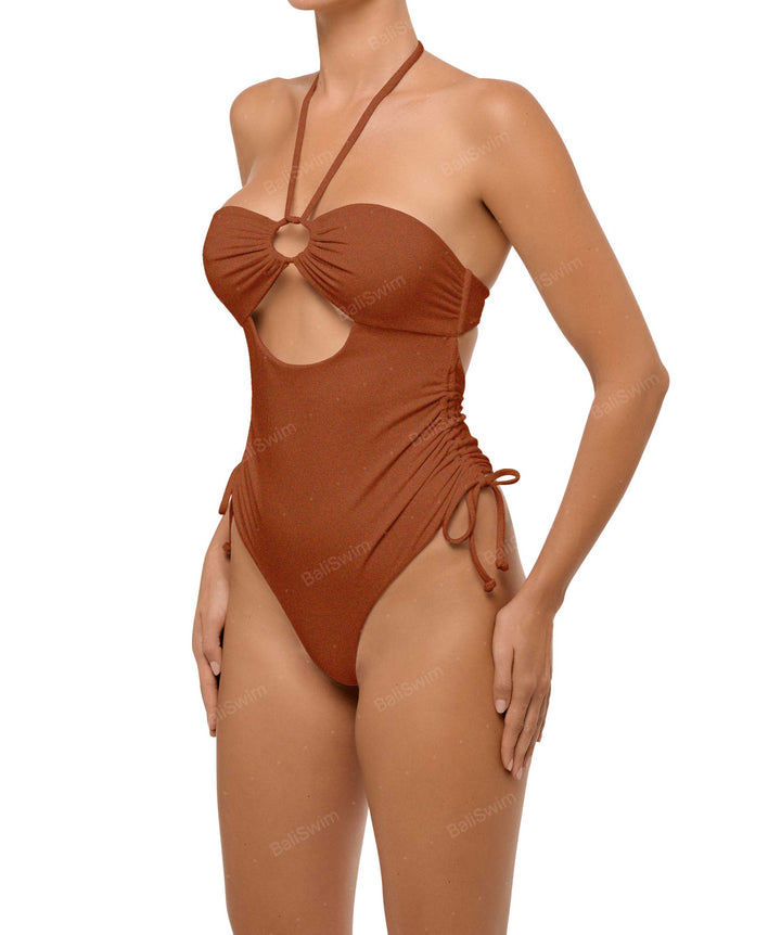 BSWS-S64 Peek a Boo Halter One Piece