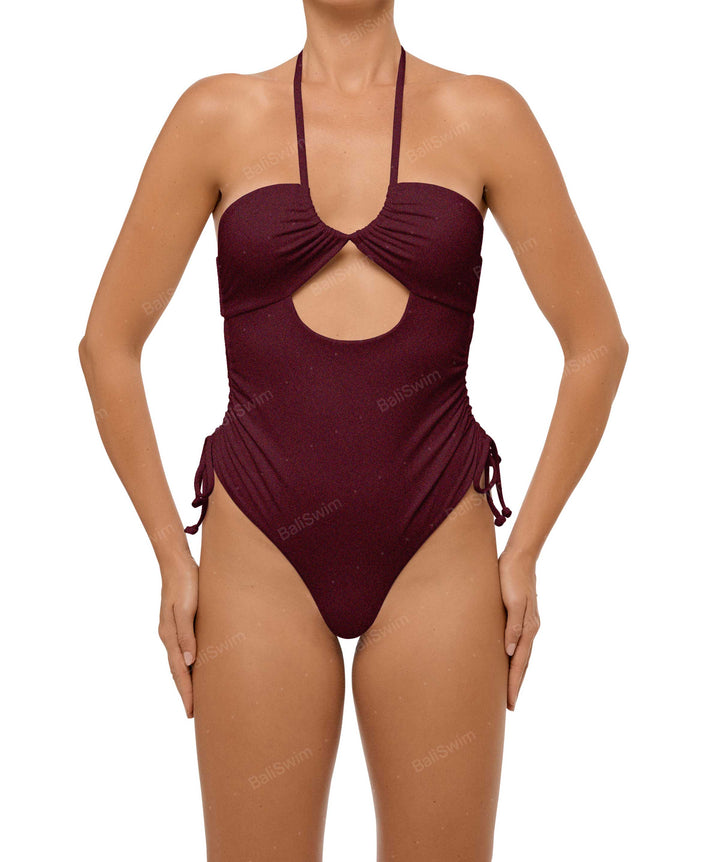 BSWS-S64 Peek a Boo Halter One Piece