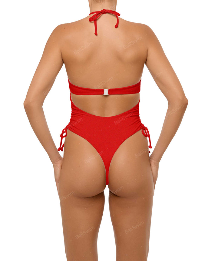 BSWS-S64 Peek a Boo Halter One Piece