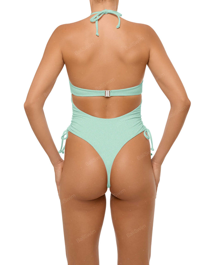 BSWS-S64 Peek a Boo Halter One Piece