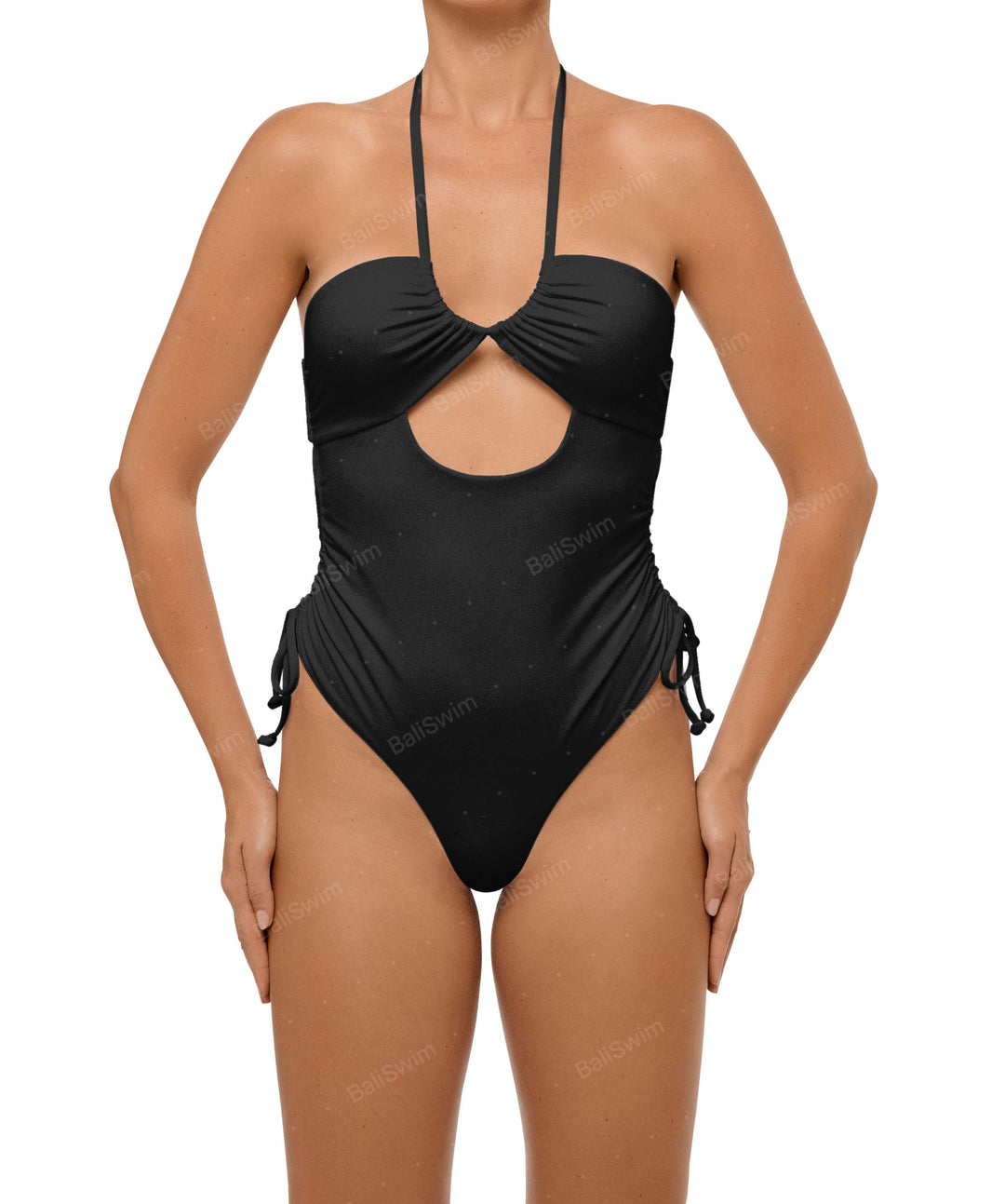 BSWS-S64 Peek a Boo Halter One Piece