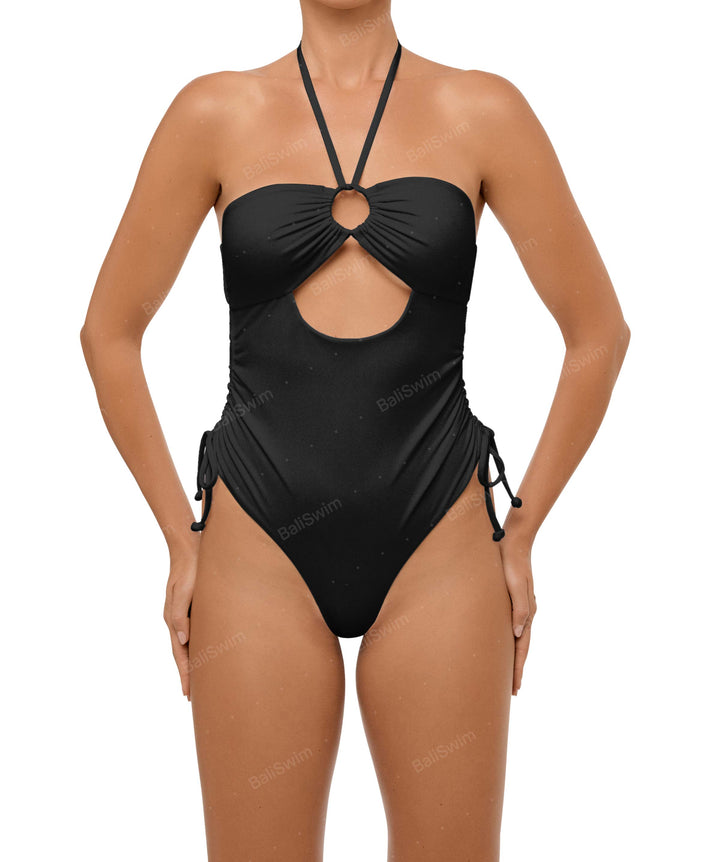 BSWS-S64 Peek a Boo Halter One Piece