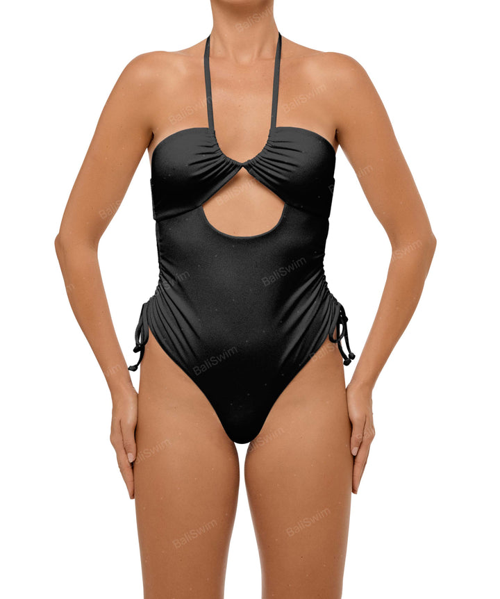 BSWS-S64 Peek a Boo Halter One Piece
