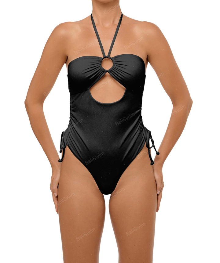 BSWS-S64 Peek a Boo Halter One Piece