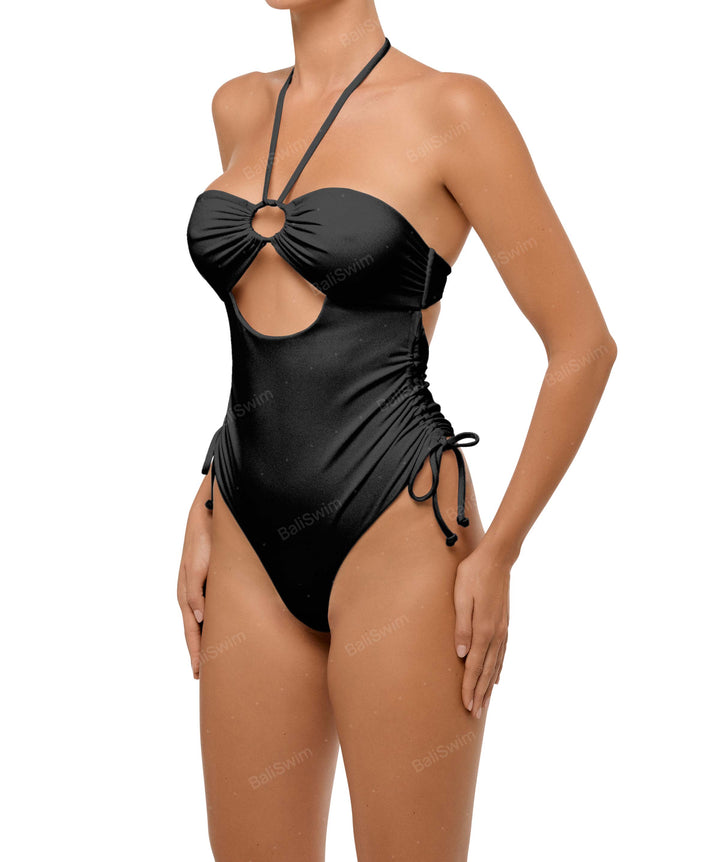 BSWS-S64 Peek a Boo Halter One Piece