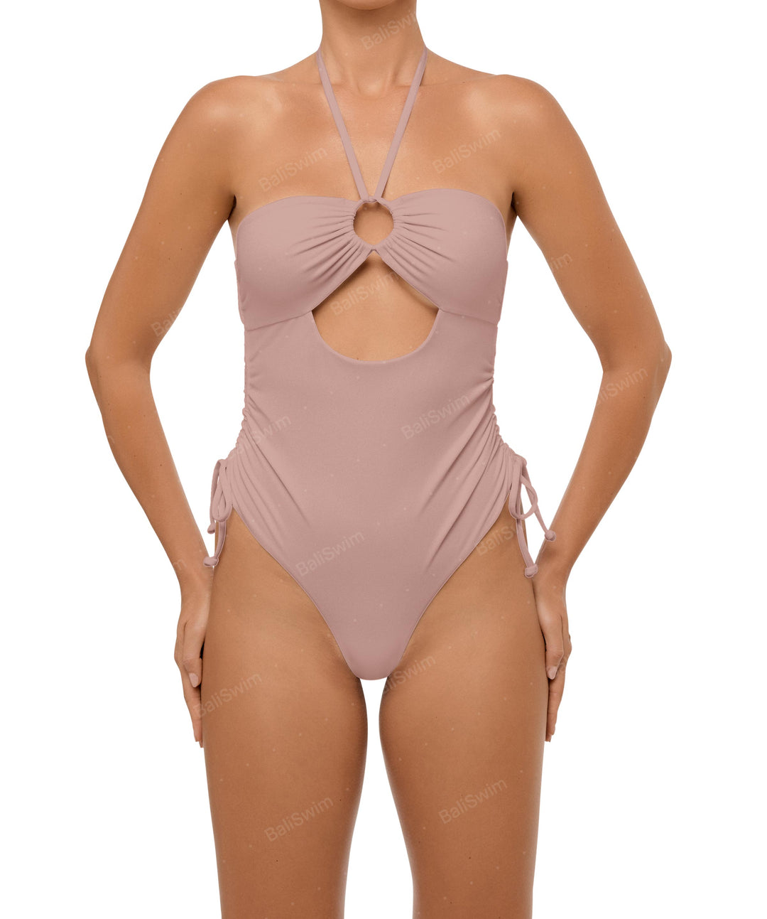 BSWS-S64 Peek a Boo Halter One Piece