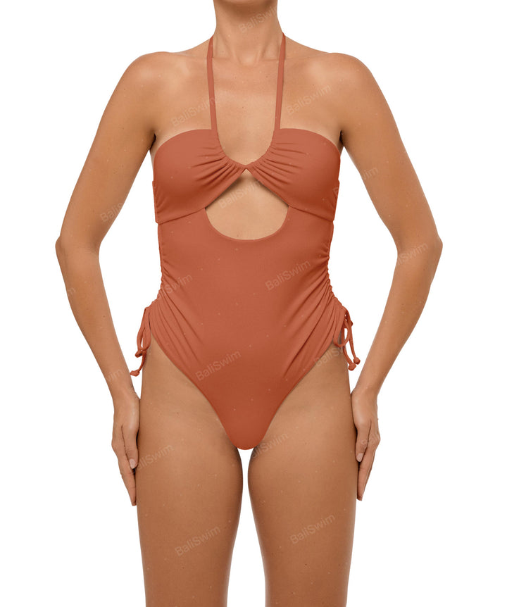 BSWS-S64 Peek a Boo Halter One Piece