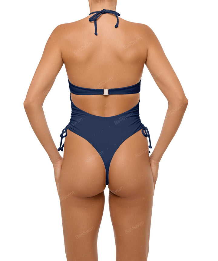 BSWS-S64 Peek a Boo Halter One Piece