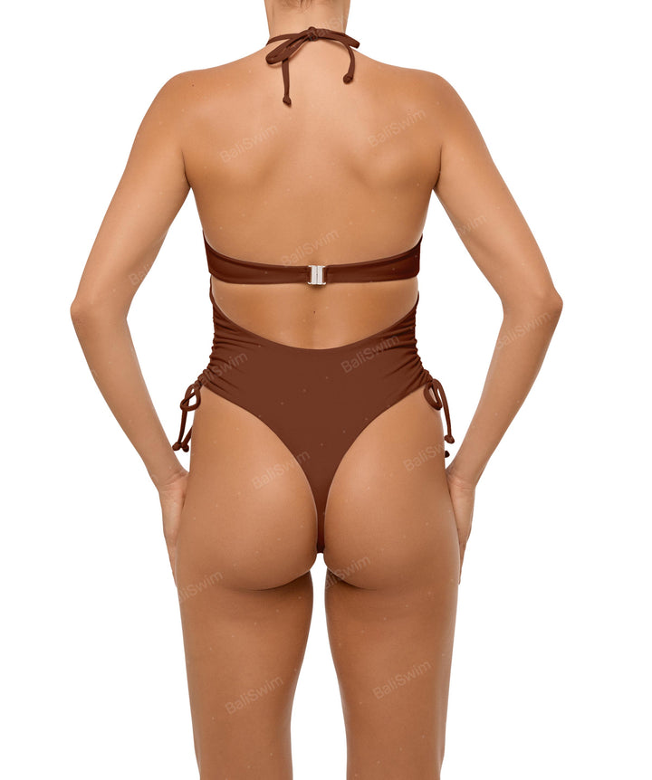 BSWS-S64 Peek a Boo Halter One Piece