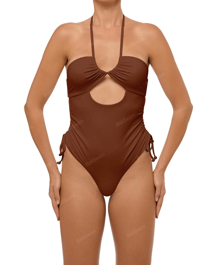 BSWS-S64 Peek a Boo Halter One Piece