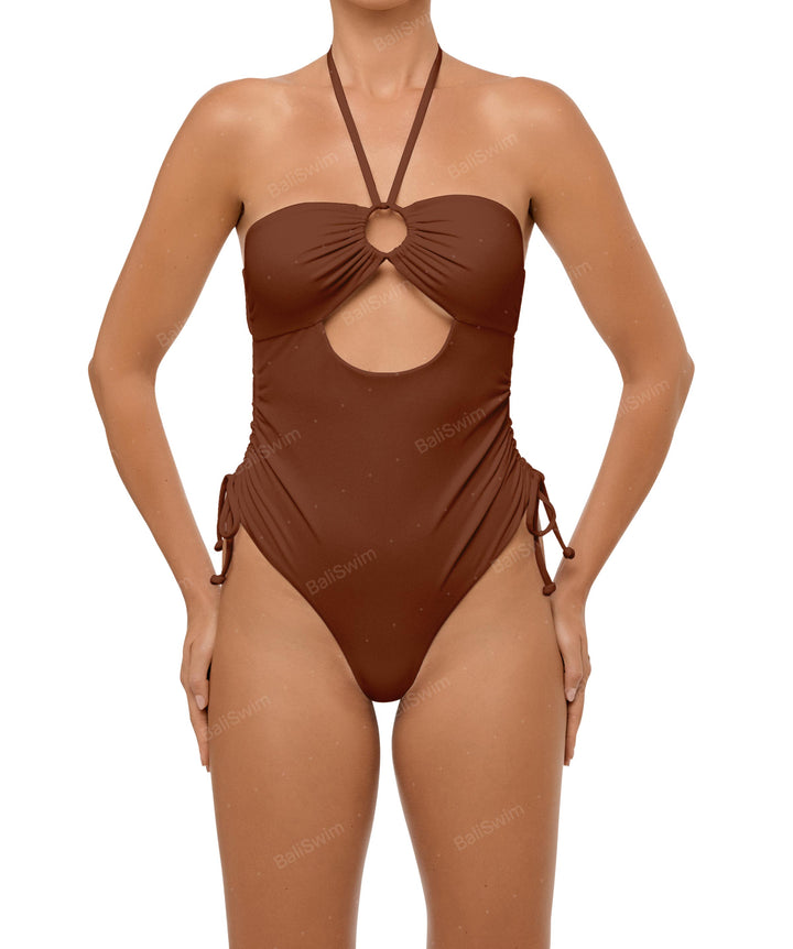 BSWS-S64 Peek a Boo Halter One Piece