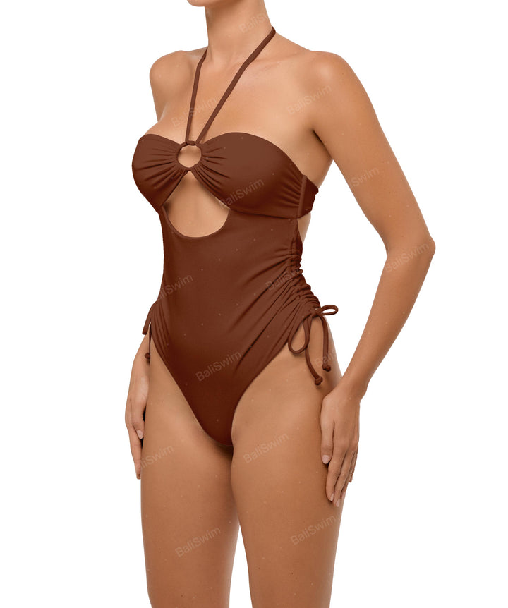 BSWS-S64 Peek a Boo Halter One Piece