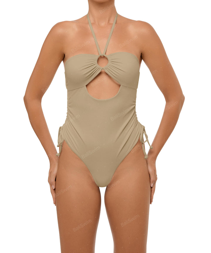 BSWS-S64 Peek a Boo Halter One Piece