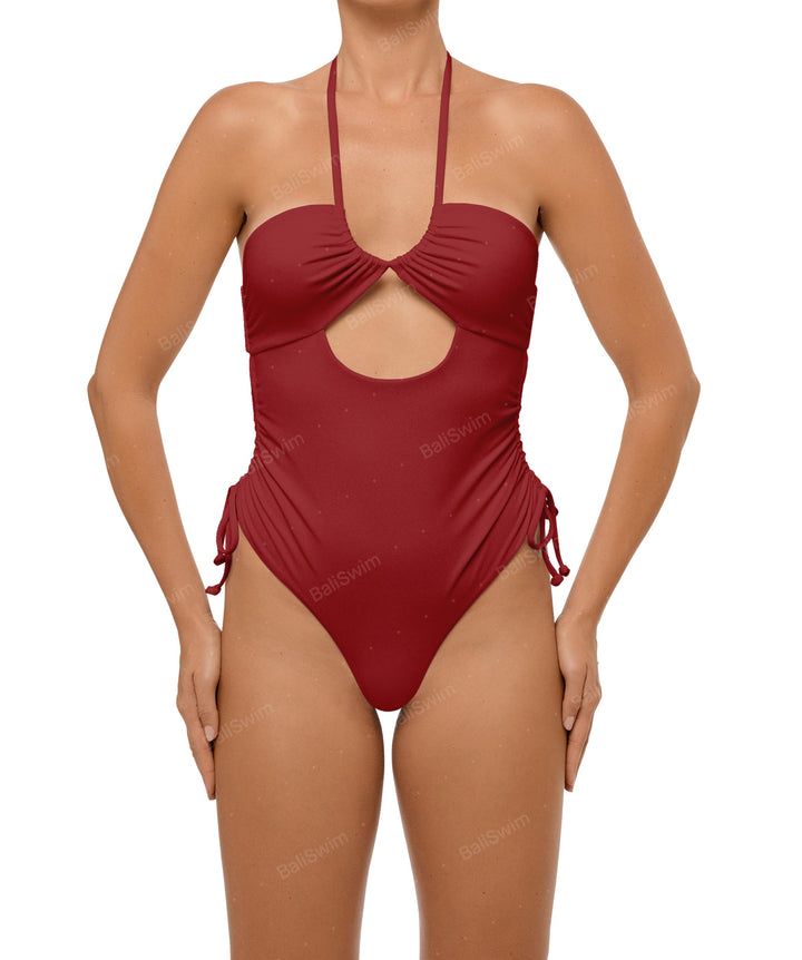 BSWS-S64 Peek a Boo Halter One Piece