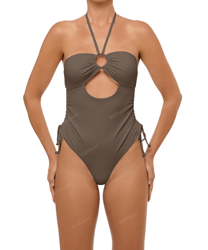 BSWS-S64 Peek a Boo Halter One Piece