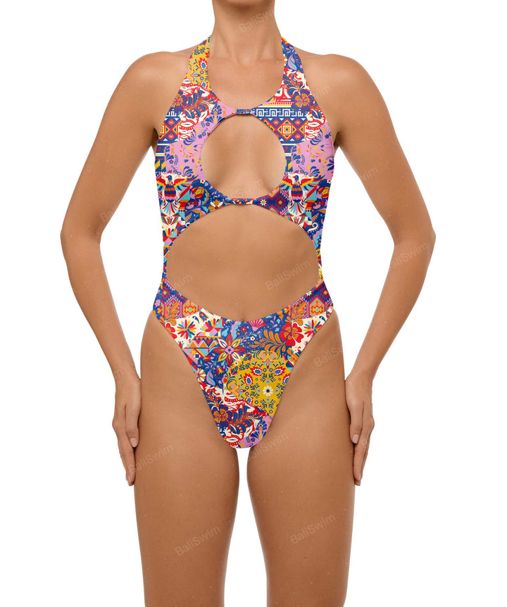 BSWS-S65 High Neck Keyhole One Piece