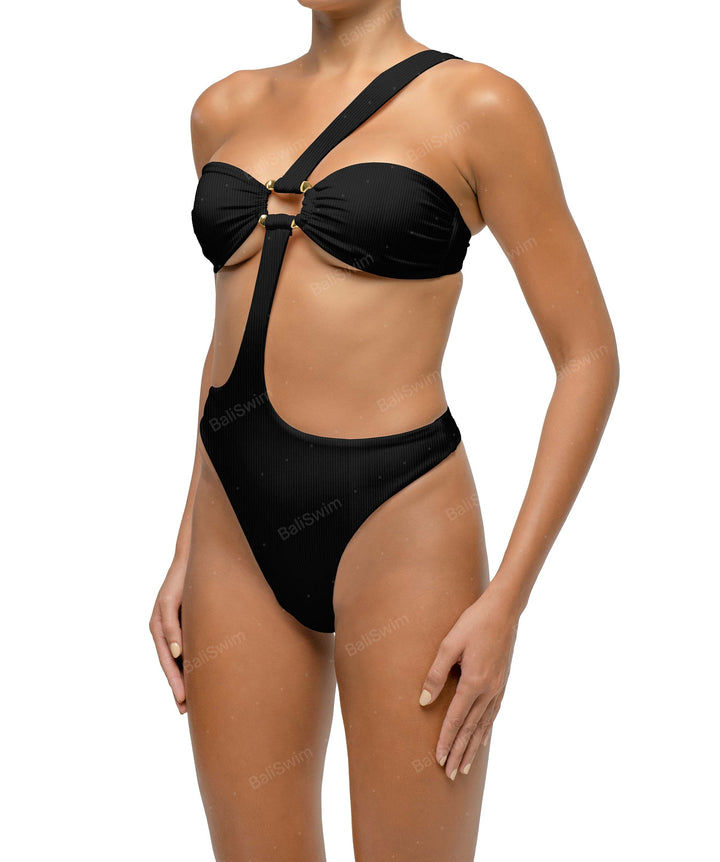 BSWS-S67 Asymetric Wave Ring One Piece