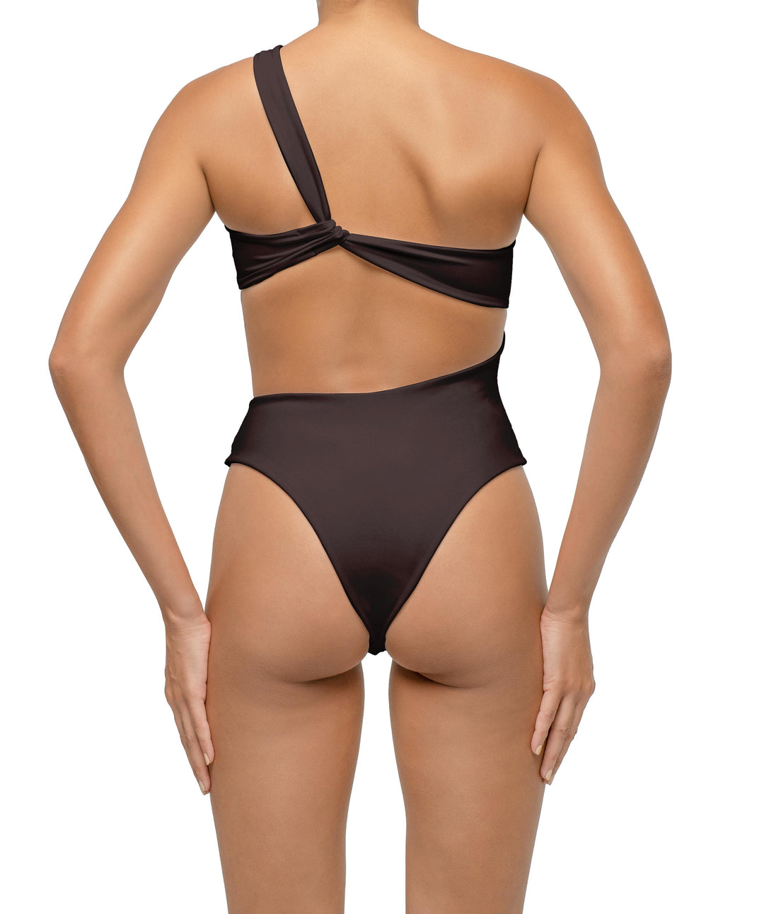 BSWS-S68 Asymmetrical Bandeau Side Cutout One Piece