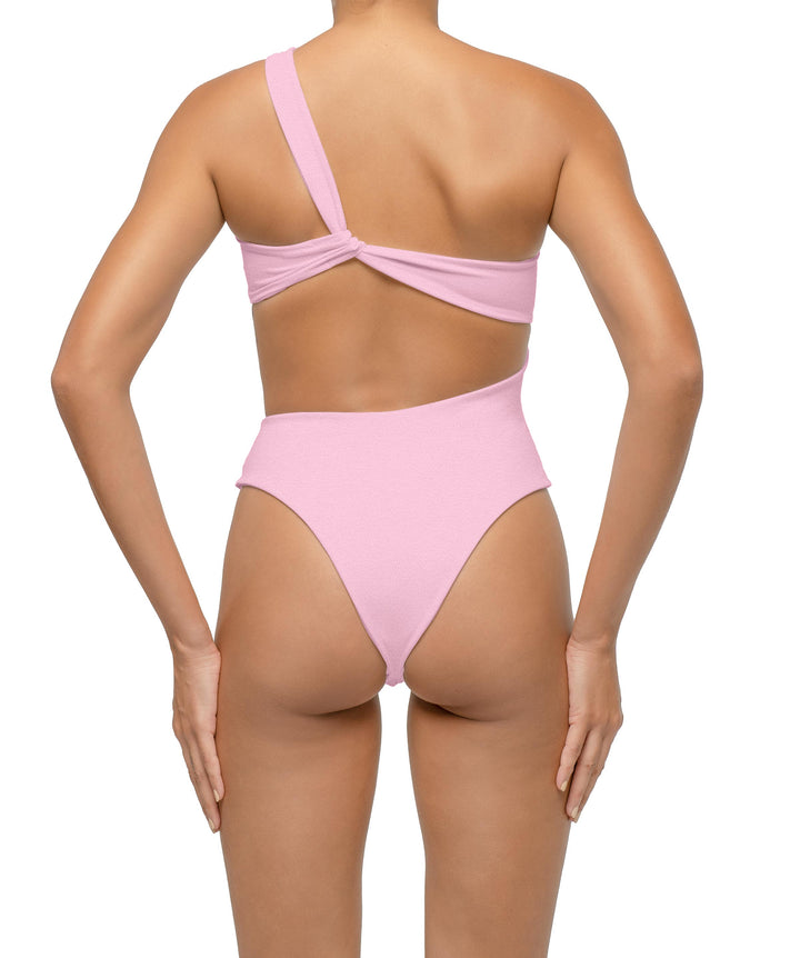 BSWS-S68 Asymmetrical Bandeau Side Cutout One Piece