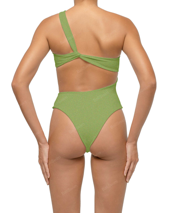 BSWS-S68 Asymetric Ruched One Piece
