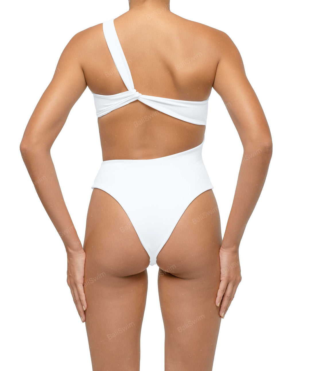 BSWS-S68 Asymetric Ruched One Piece