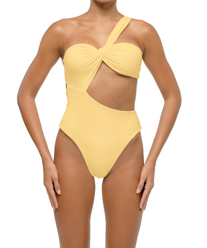 BSWS-S68 Asymmetrical Bandeau Side Cutout One Piece
