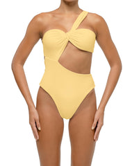BSWS-S68 Asymmetrical Bandeau Side Cutout One Piece