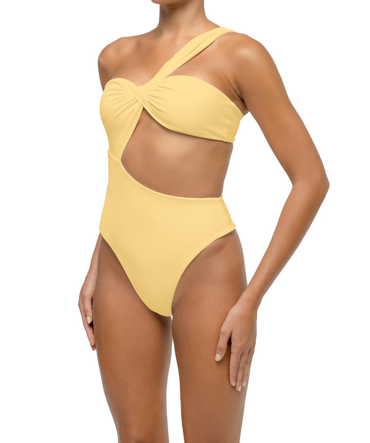 BSWS-S68 Asymmetrical Bandeau Side Cutout One Piece