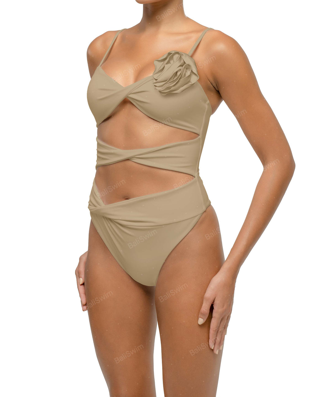 BSWS-S69 Corsage Triple Twist One Piece