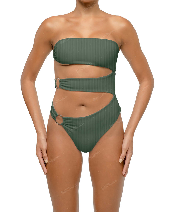 BSWS-S71 Cut-out Bandeau One Piece