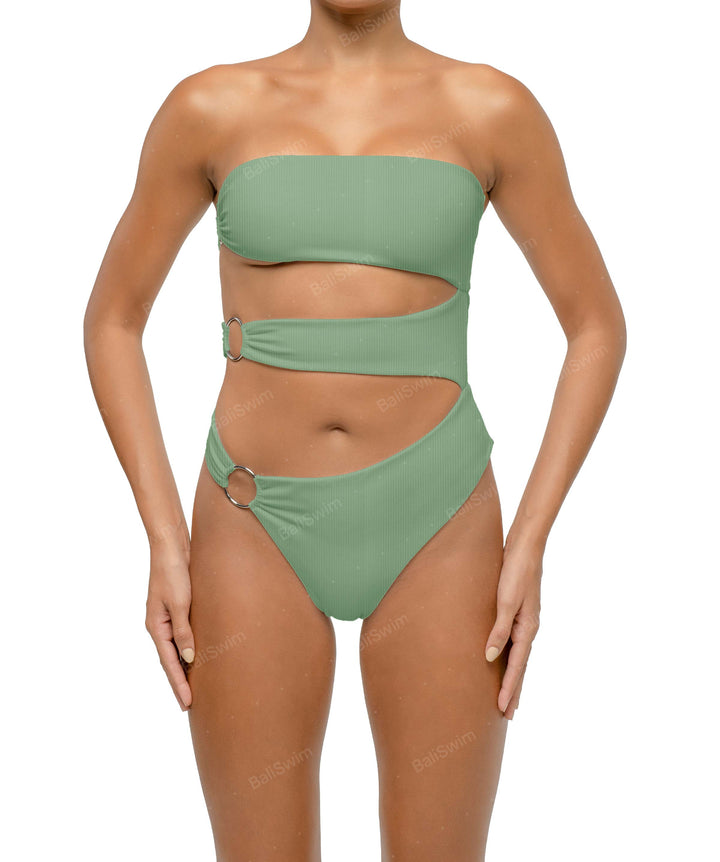 BSWS-S71 Cut-out Bandeau One Piece