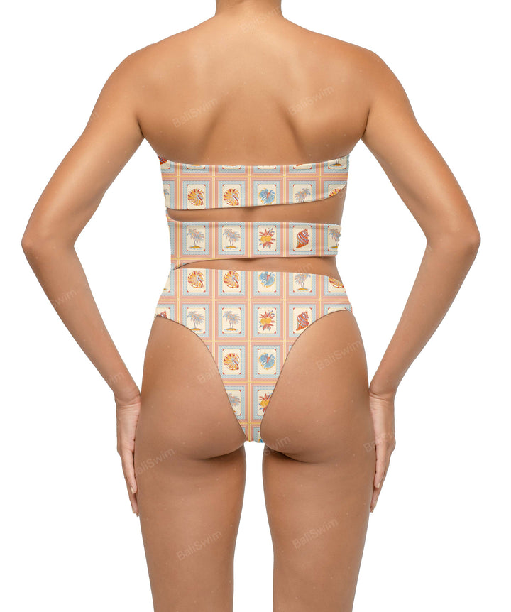 BSWS-S71 Cut-out Bandeau One Piece