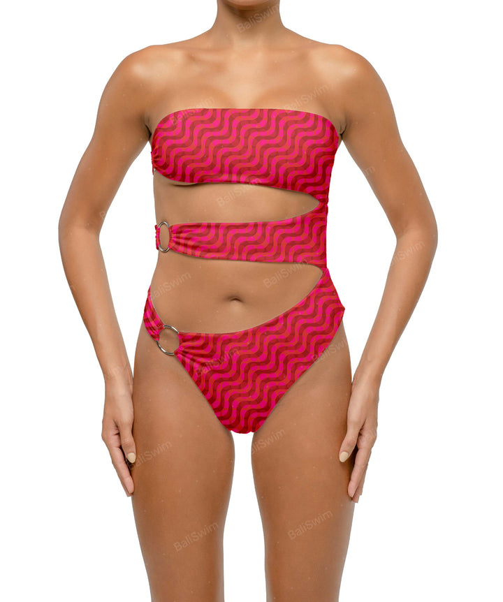 BSWS-S71 Cut-out Bandeau One Piece