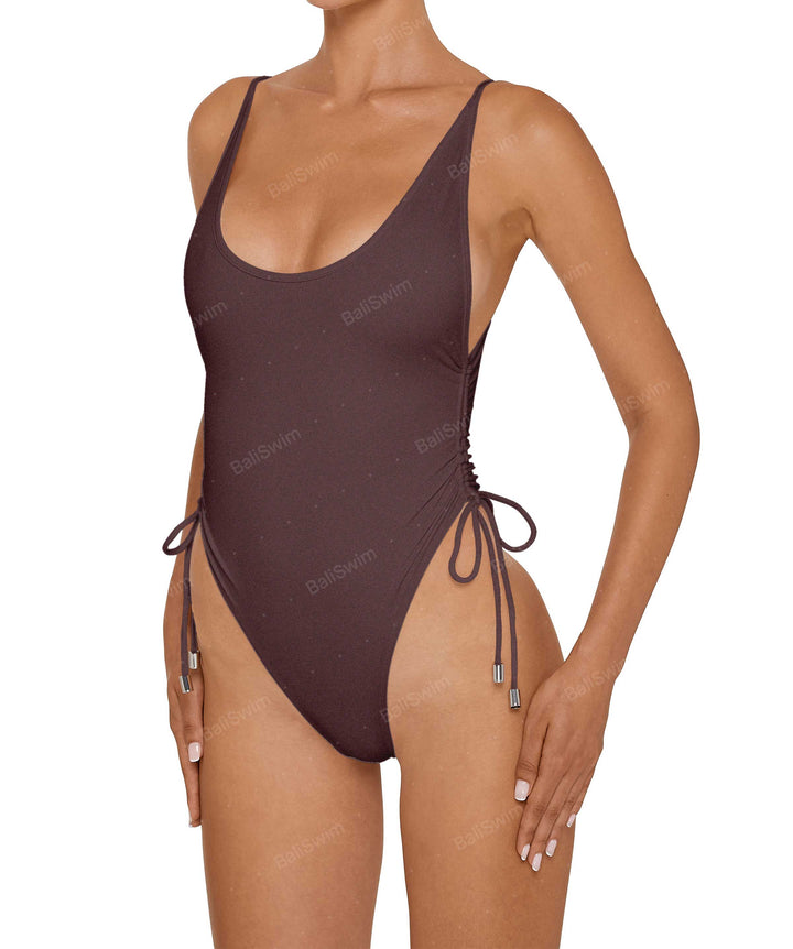 BSWS-S76 Cuve Neckline Tankini With Binding