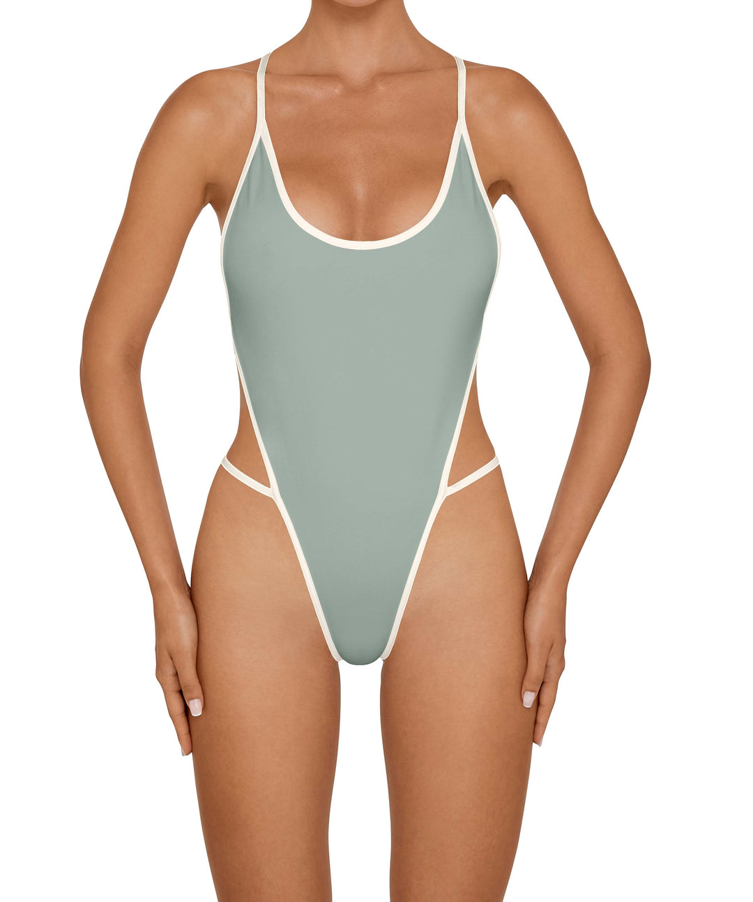 BSWS-S77 Curve Neckline Racer Back With Binding