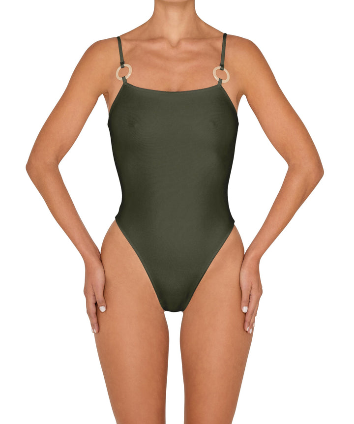 BSWS-S79 Square Neck One Piece With Rings