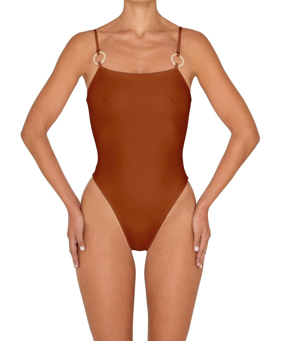 BSWS-S79 Square Neck One Piece With Rings