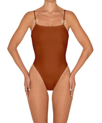 BSWS-S79 Square Neck One Piece With Rings