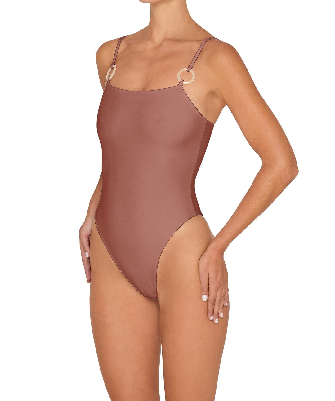BSWS-S79 Square Neck One Piece With Rings