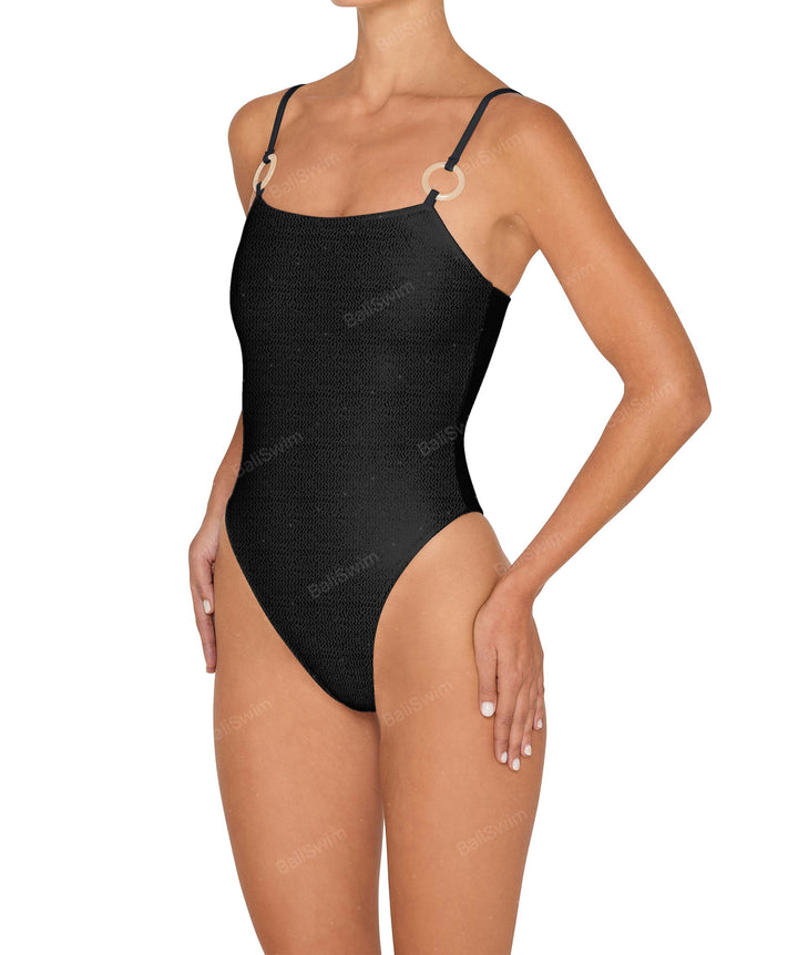 BSWS-S79 Square Neck One Piece With Rings