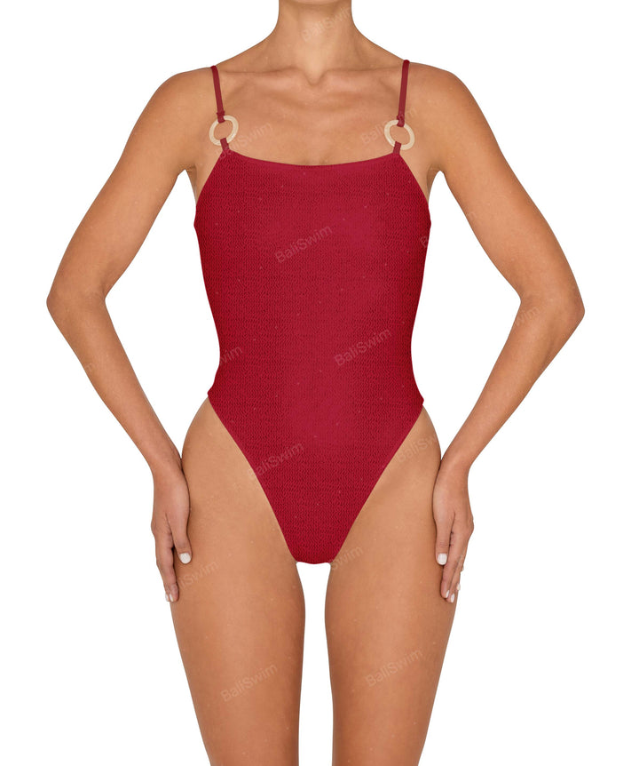 BSWS-S79 Square Neck One Piece With Rings