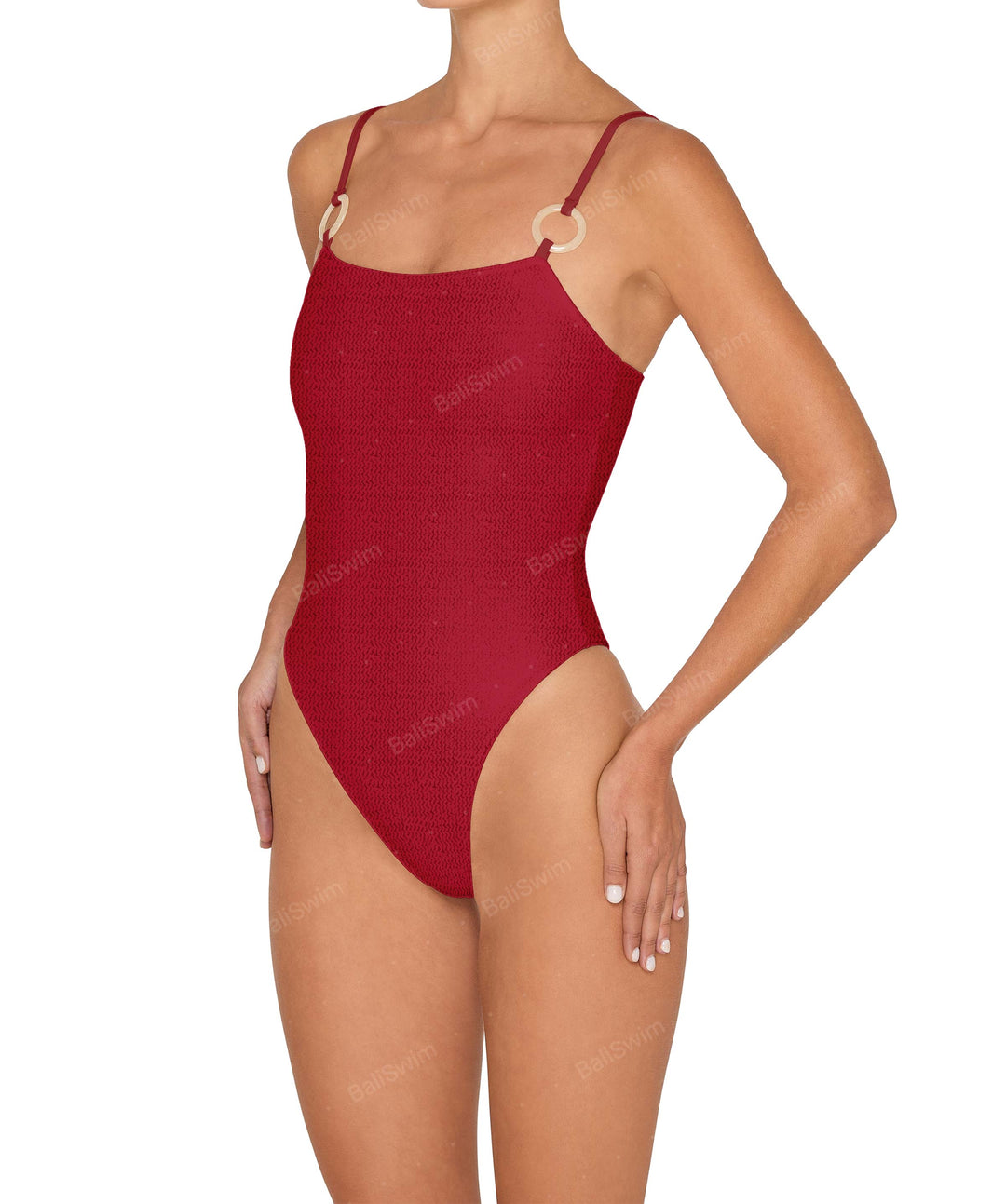 BSWS-S79 Square Neck One Piece With Rings